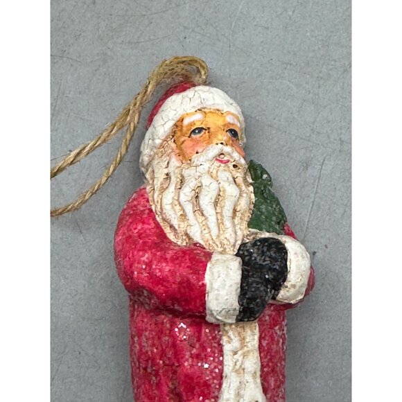 Vintage Santa Claus Christmas Ornament Figurine 4" Used READ - Picture 7 of 7
